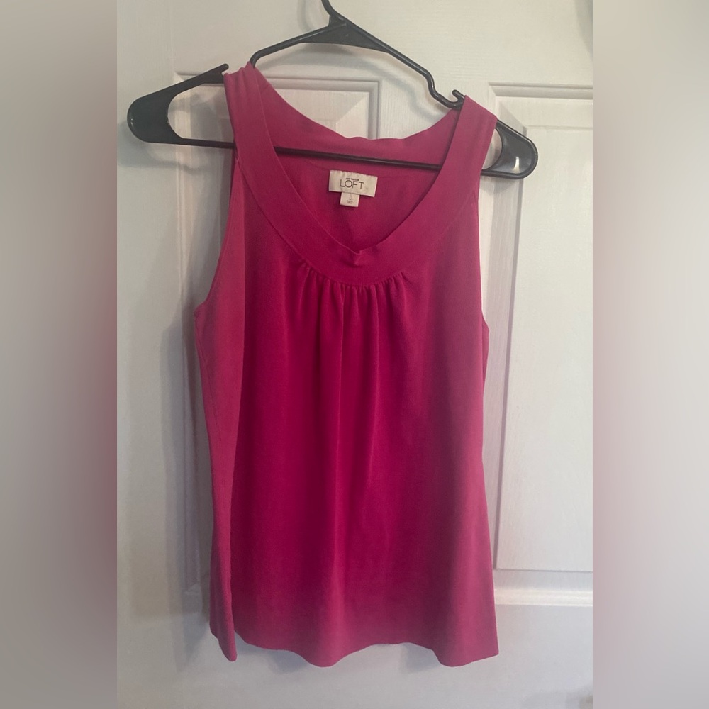 LOFT Vibrant Pink Sleeveless Tank Top